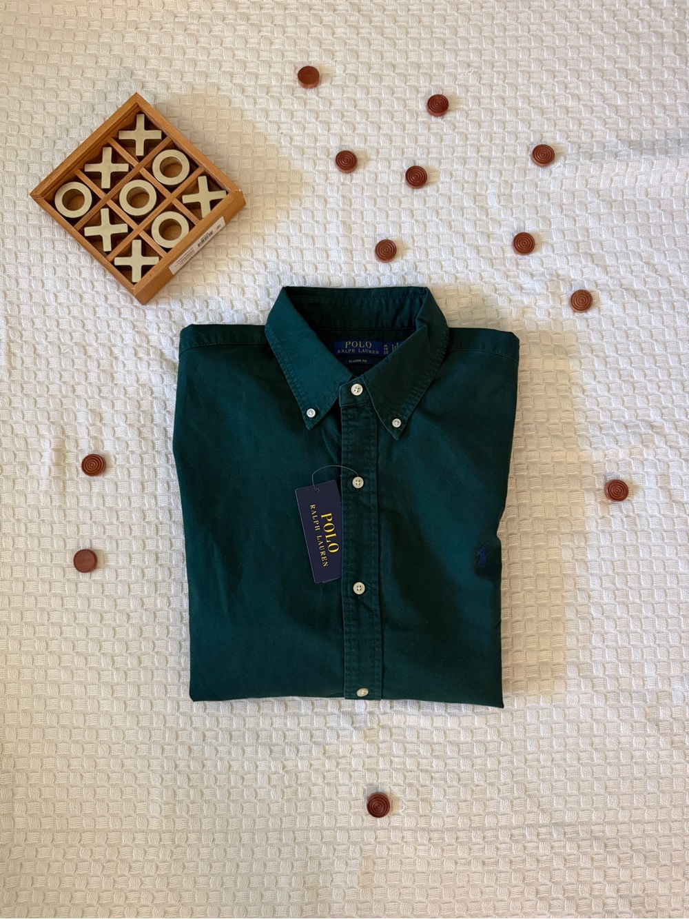 Ralph Lauren Men’s Forest Green Button-Down Oxford Shirt